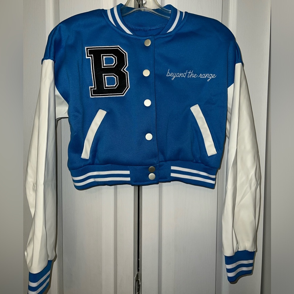 Cropped Letterman Jacket
